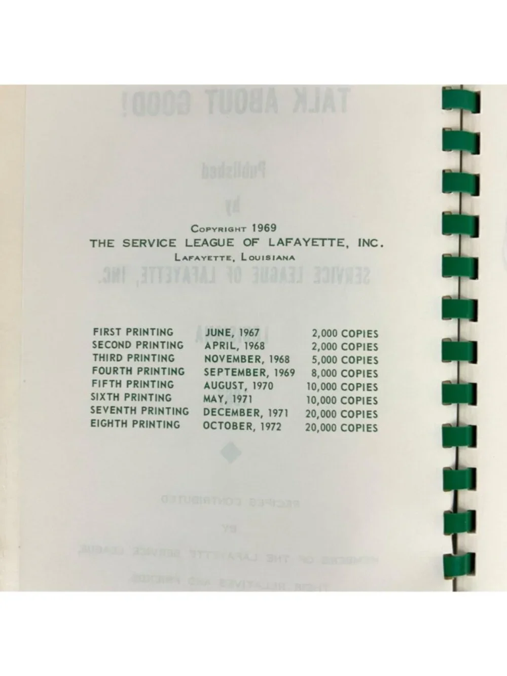 Talk About Good I & II Cajun Creole Cookbooks Lafayette Louisiana Junior League